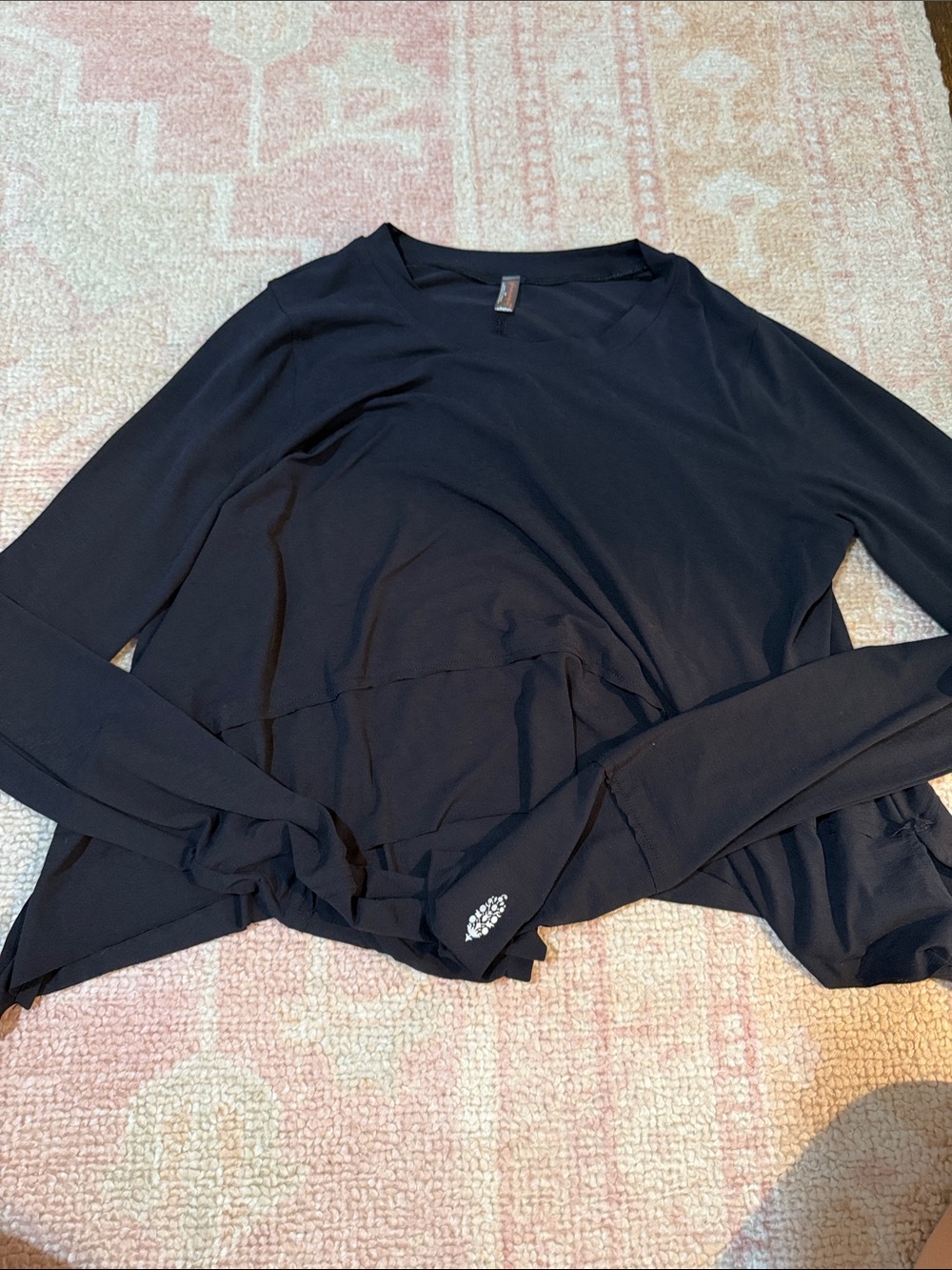 FP Movement by Free People Black Long-Sleeve Active Top